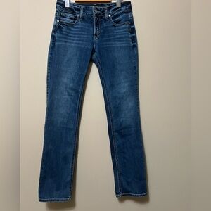 Silver Women’s Jeans Britt Straight 29W/L31 Medium Wash Blue Denim EUC Cowgirl